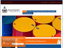 Tablet Screenshot of pantheonresources.com